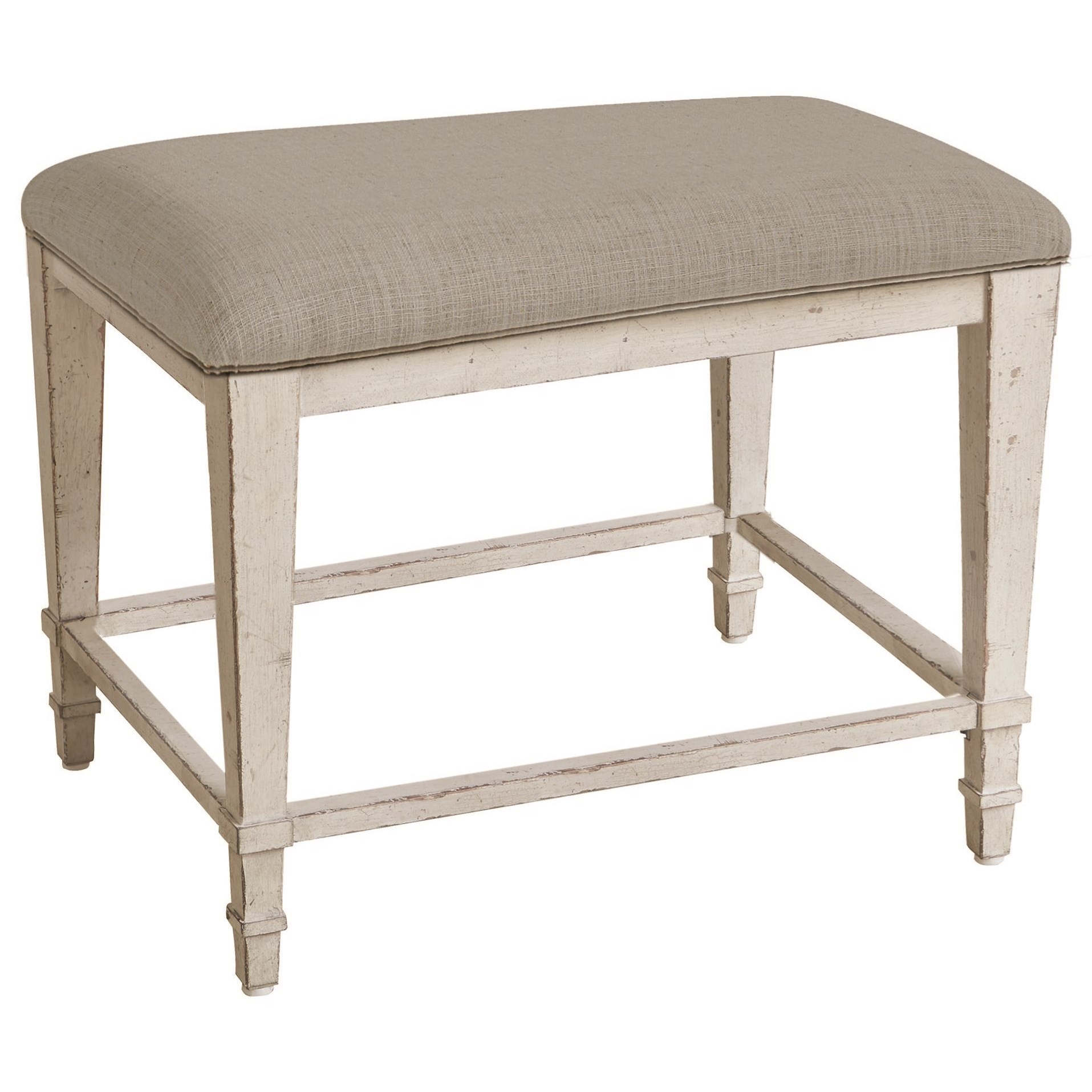 Bassett Bella Cottage Bench with Upholstered Seat Wayside Furniture Upholstered Benches